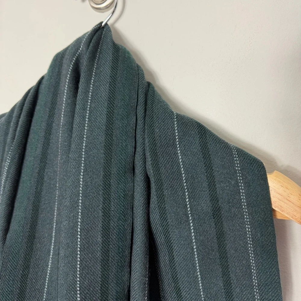 TESSITURA DI NOVARA Cloth Ermenegildo Zegna Wool Striped Scarf Green